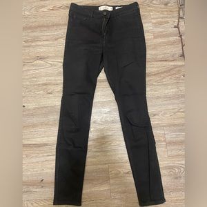 Hollister High Rise Super Skinny Black Jeans